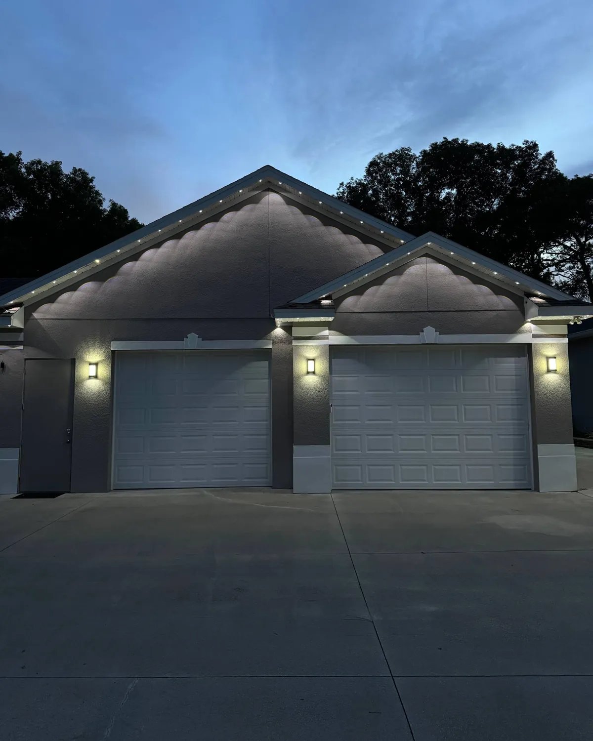 Same home after permanent lighting installation