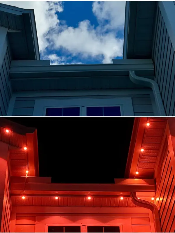 Red mode — permanent outdoor lighting in Orlando